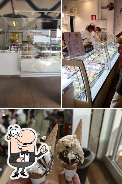 La interni e cibo del ristorante