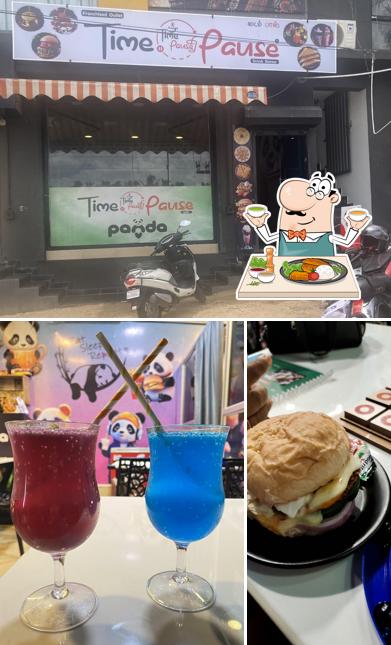 Among different things one can find food and exterior at Time Pause