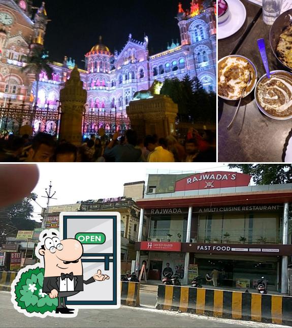This is the photo depicting exterior and beverage at Rajwada Sweets & Restaurant