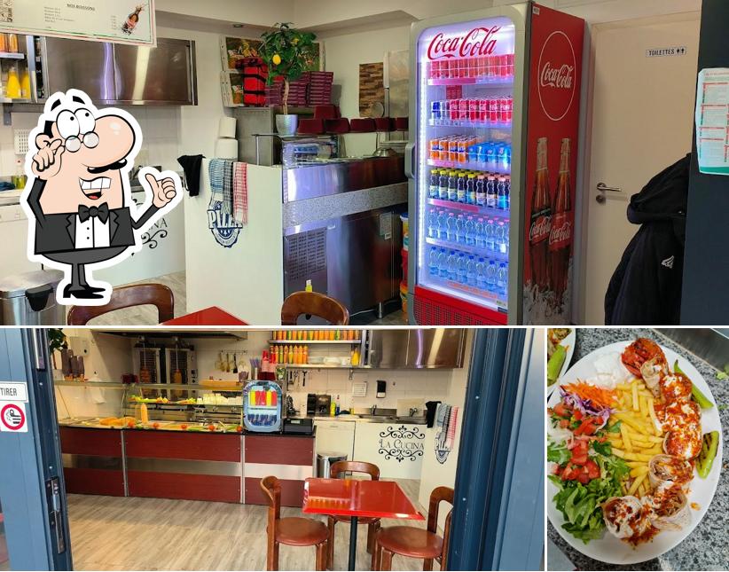 Gli interni di Alibaba kebab , tacos , pizza