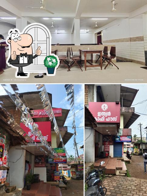 The restaurant's exterior and interior