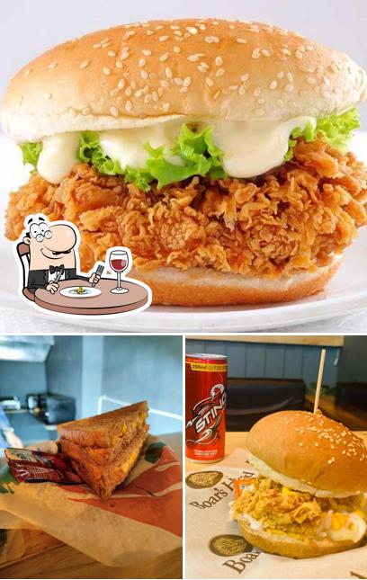 Pulled pork sandwich at Stone grill