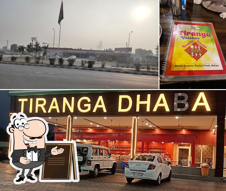 Among different things one can find exterior and interior at Tiranga restaurant