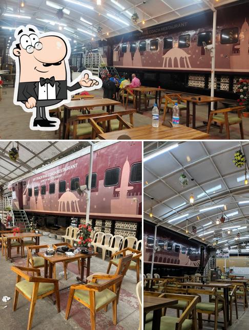 The interior of Offtrack Rail Coach Restaurant