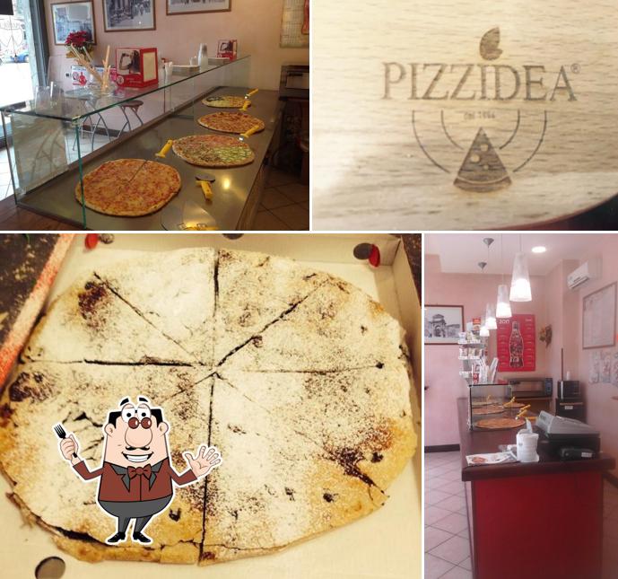 Tra le varie cose da Pizzidea Fabriano si possono trovare la cibo e interni