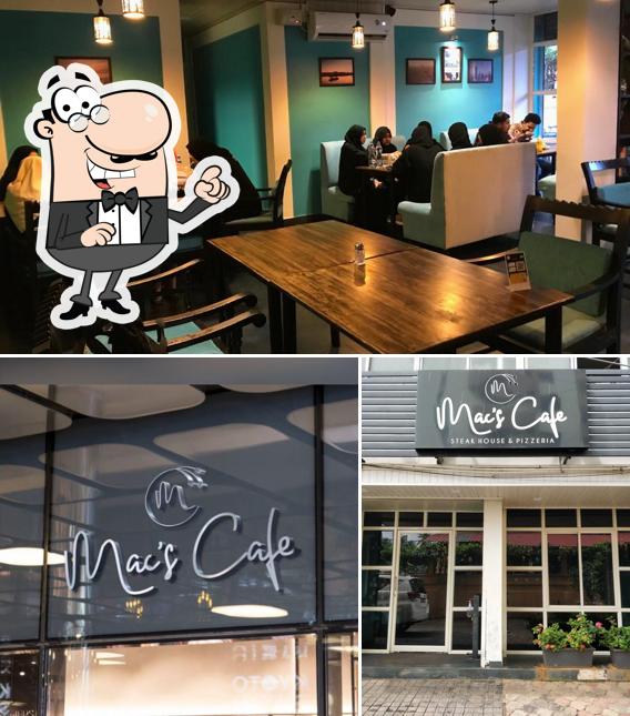 The interior of Mac's Cafe Steak House & Pizzeria