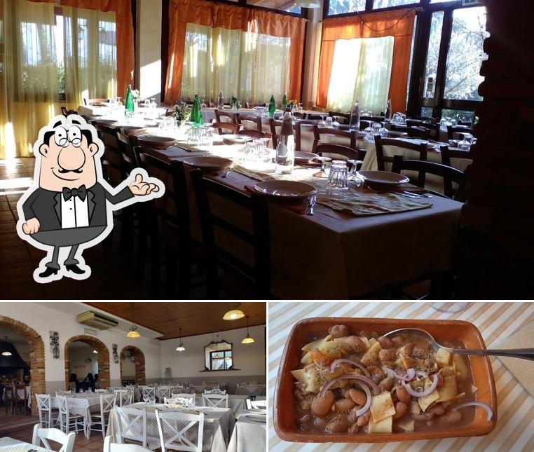 Guarda la foto che mostra la interni e cibo di Trattoria Duilio
