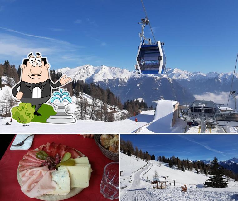 La foto di esterno e cibo da Rifugio Roßstodl