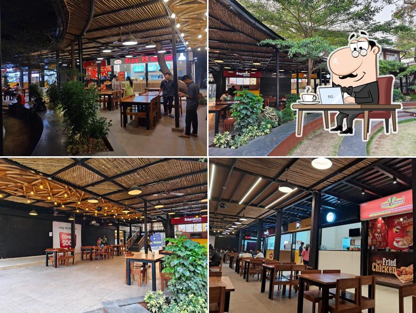 Take a seat at one of the tables at Clusters Connect