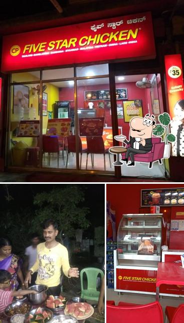 The interior of Five Star Chicken