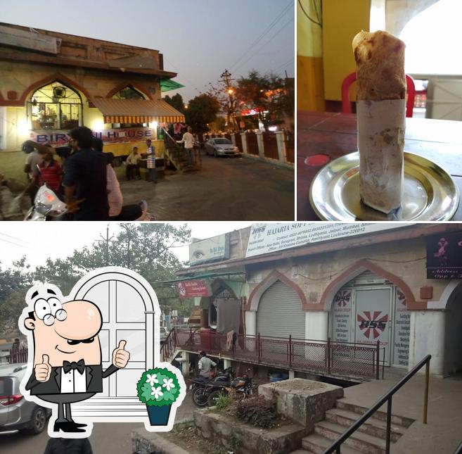 This is the picture depicting exterior and dessert at Biriyani House
