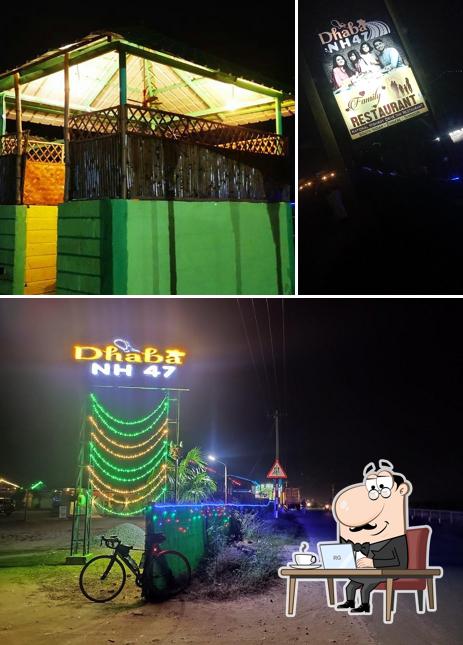 The interior of NH 47 DHABA