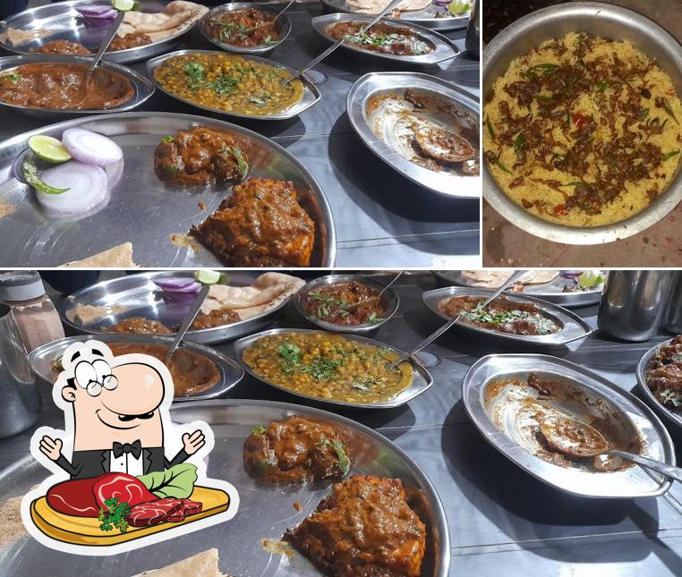 Order meat dishes at Rajdhani hotel and family dhaba