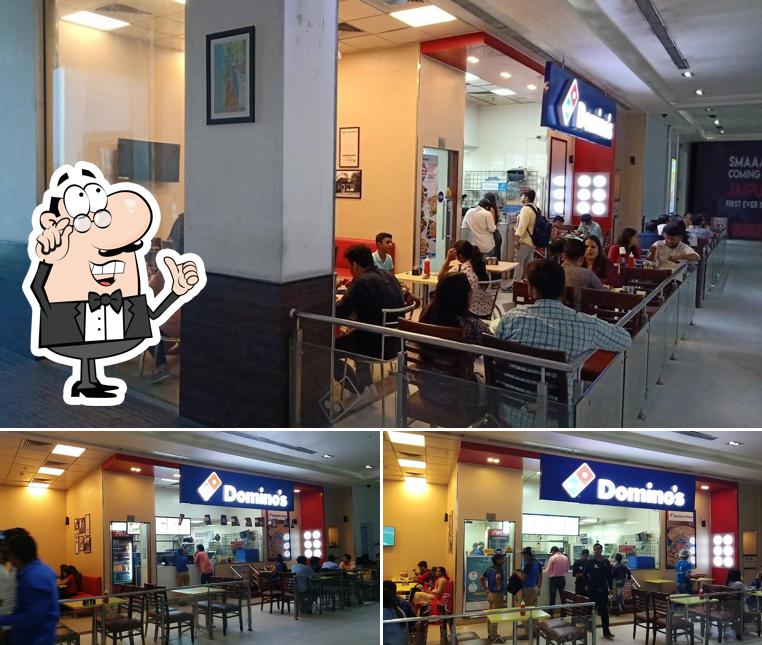 The interior of Domino's Pizza