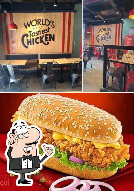 KFC is distinguished by interior and sandwich
