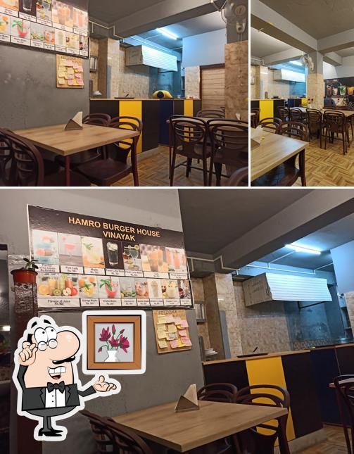 The interior of Hamro burger house Vinayak