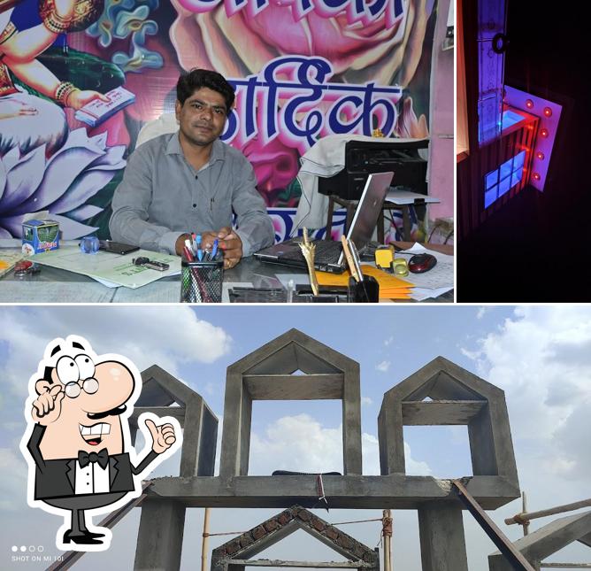 Take a seat at one of the tables at Shri Ram