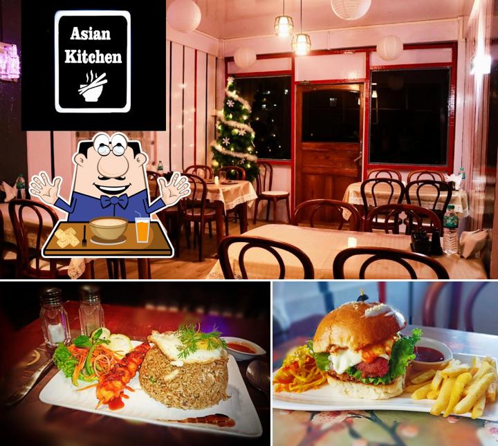 This is the photo showing food and interior at Asian Kitchen