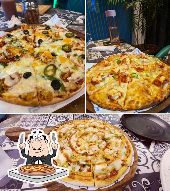 Pick pizza at Crazy Cheesy Cafe