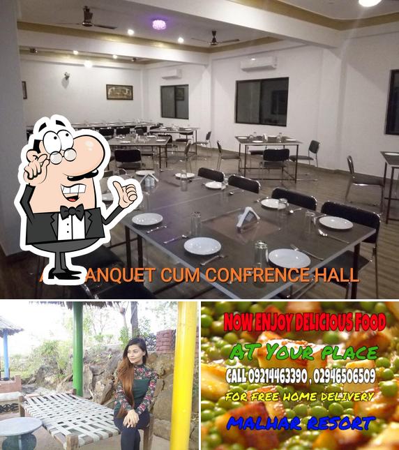 This is the image showing interior and dessert at The Lavit Malhar Resort
