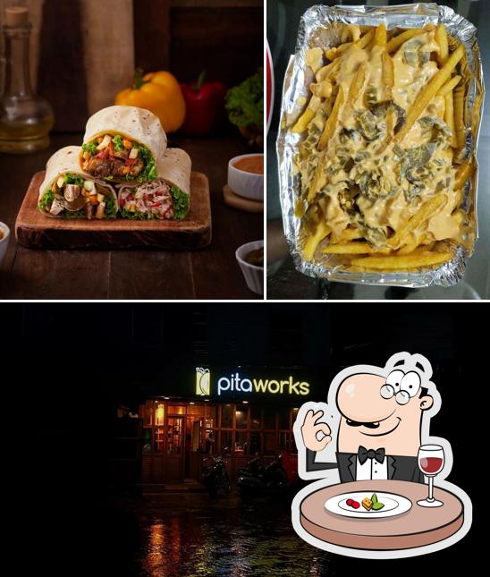 Among various things one can find food and exterior at pitaworks