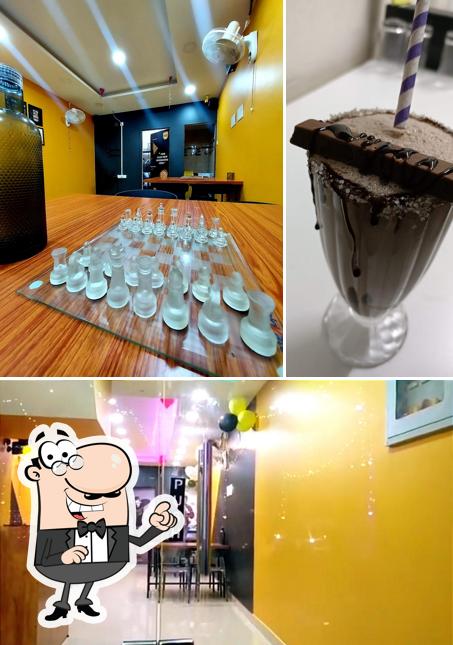 The restaurant's interior and beverage
