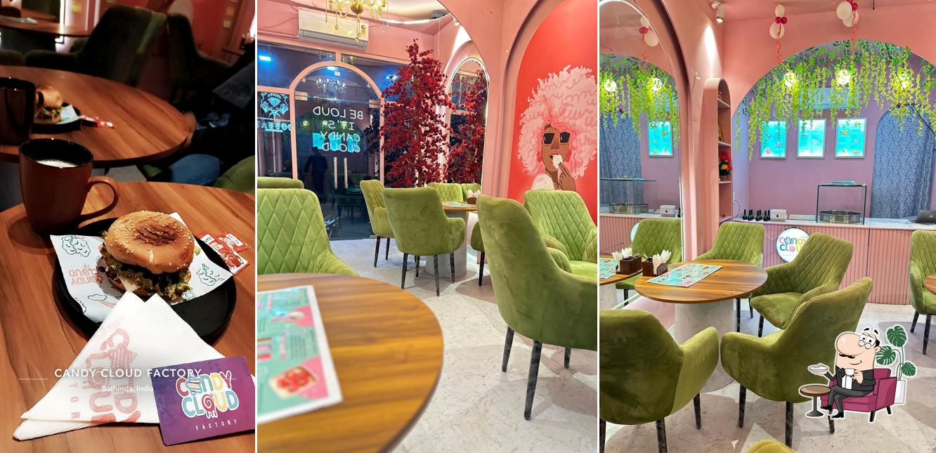 The interior of Candy Cloud Factory Bathinda- Best Restaurant in Bathinda