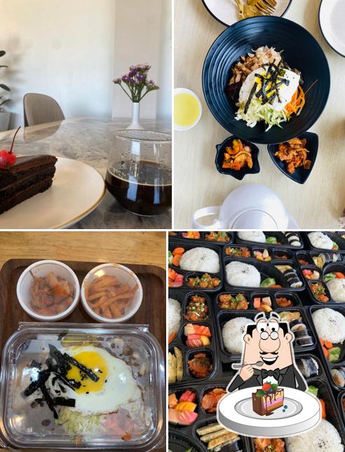 Chocolate cake at Cornerstone Cafe Korean kitchen