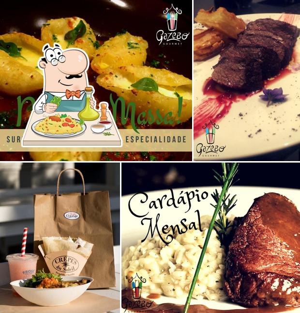 Comida em Gazebo Gourmet
