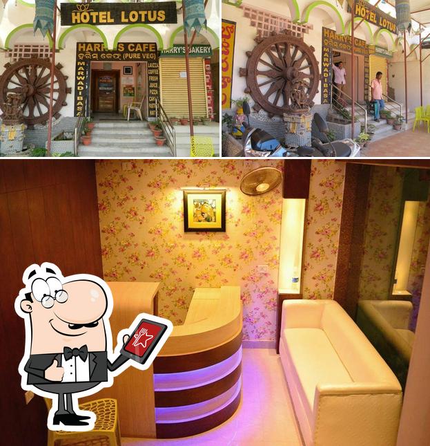This is the picture depicting exterior and interior at Hotel Lotus