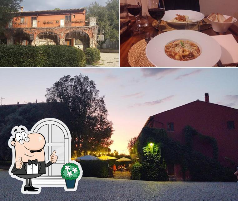 La esterno e vino del ristorante
