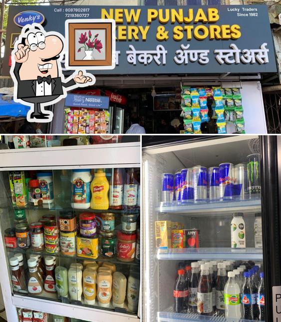 This is the picture showing interior and food at New Punjab Bakery and Stores