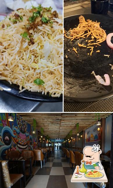 The photo of PBR family restaurant and banquet hall’s food and interior