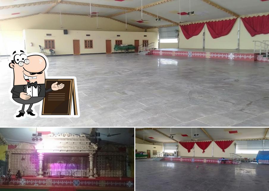 Take a look at the image displaying exterior and interior at VNR Function Hall