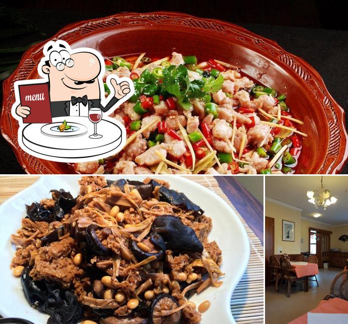 Questa è la immagine che mostra la cibo e tavolo da pranzo di Jia Ming