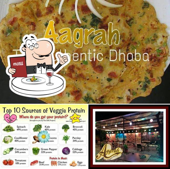 Take a look at the image displaying food and interior at Aagrah