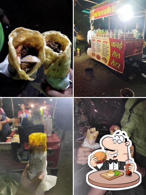 Get a burger at Babai Roll Centre