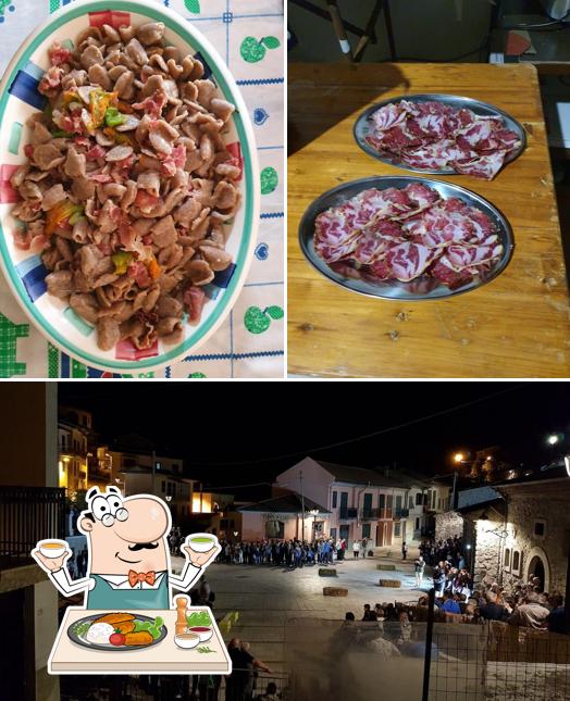 La cibo e esterno del ristorante