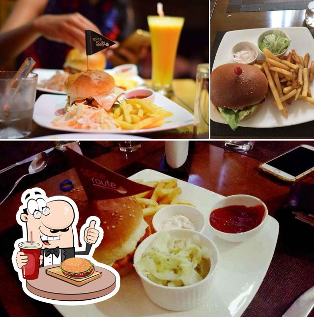 Try out a burger at Spice Route Resto Pub