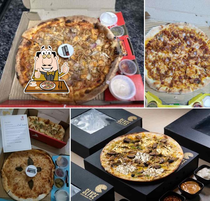 At Slyce Pizza Saket, you can enjoy pizza