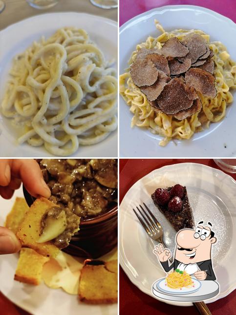 Spaghetti alla carbonara al Le Macine Del Monte Croce