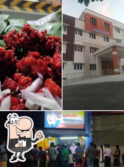 The restaurant's exterior and food