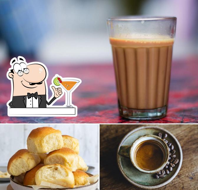 The restaurant's drink and food