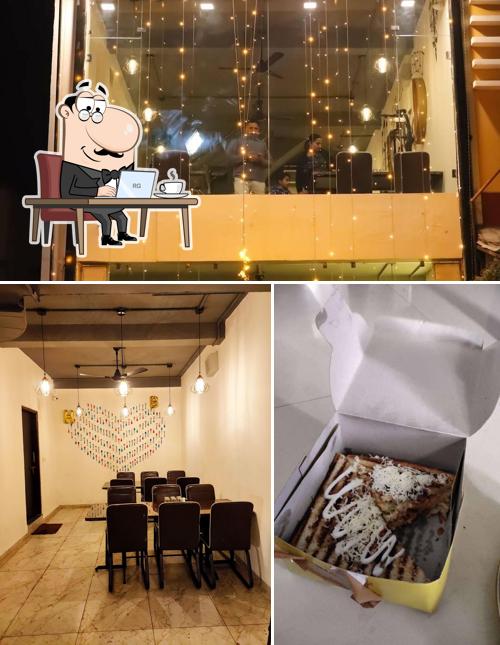 The picture of interior and food at Bang onn spices - Best Restaurant & Cafe in Indore Best Cafe in Rau Best Restaurant & Cafe in Silicon City