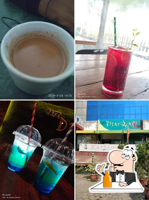 Enjoy a drink at Cafe Durga