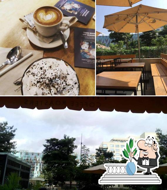 This is the image showing exterior and drink at Third Wave Coffee
