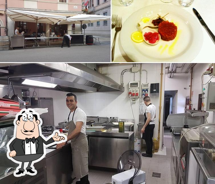 Dai un’occhiata alla immagine che mostra la interni e cibo di Ristorante Spessotto