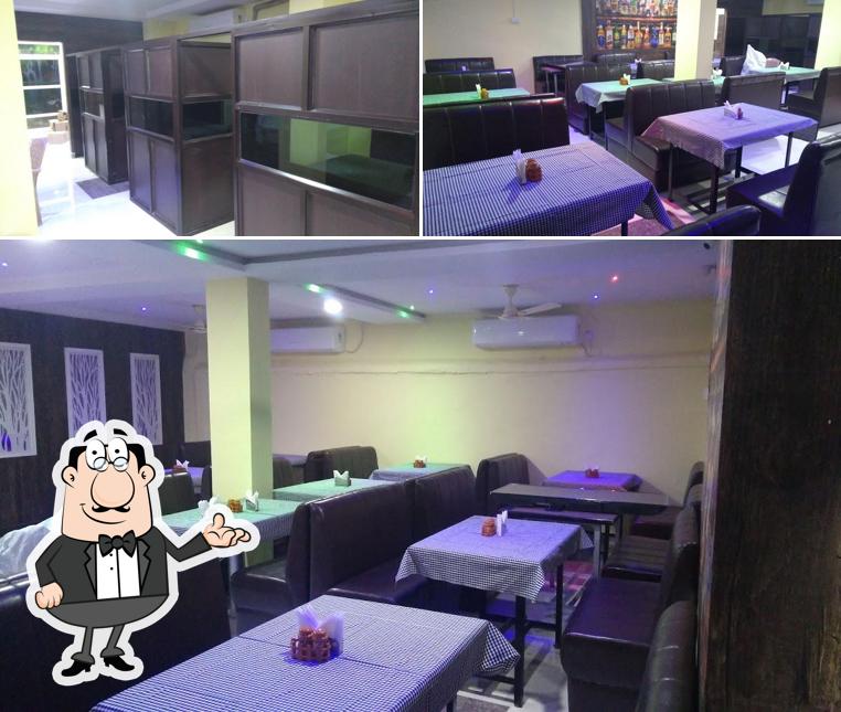 The interior of Sri Sandhya restaurant and bar