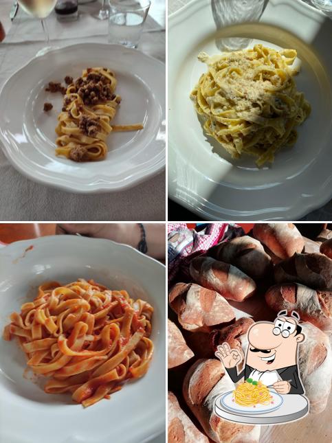 Spaghetti alla carbonara al Agriturismo "Al chilometro zero"