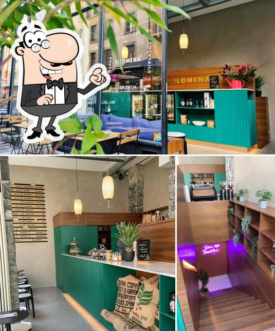 Gli interni di Filomena café de spécialité